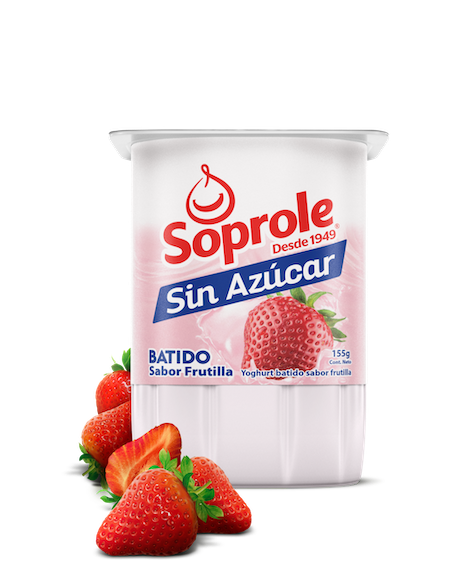 Yoghurt Sin Azucar Batido Frutilla 155 gr